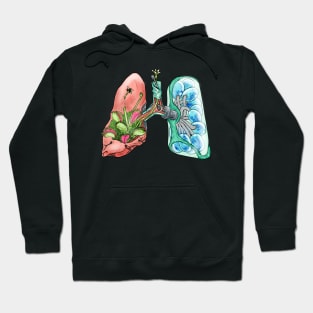 Bionic Mechanical Venus Flytrap Lungs Hoodie